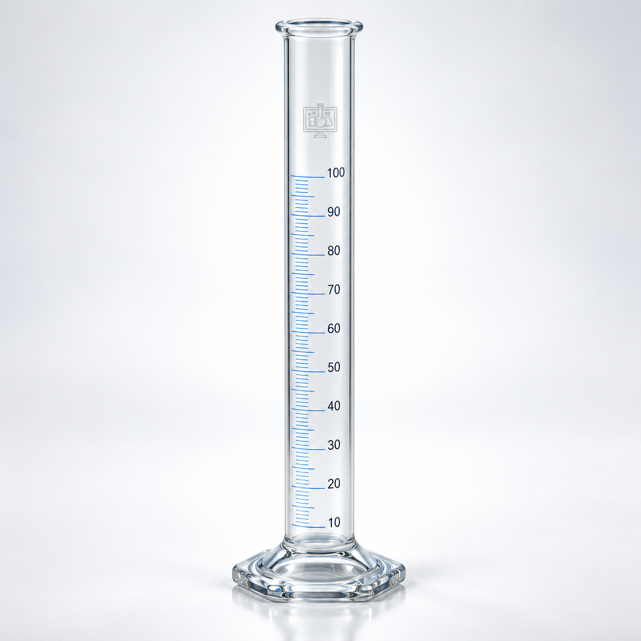 Measuring Cylinder, Hexagonal Glass Base