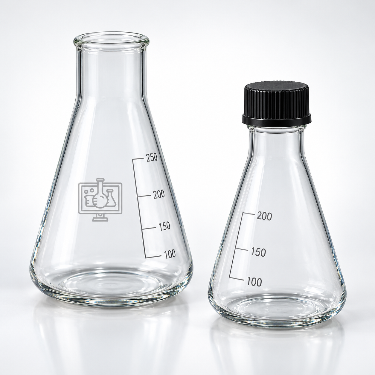 Flask, Conical (Erlenmeyer), Assorted