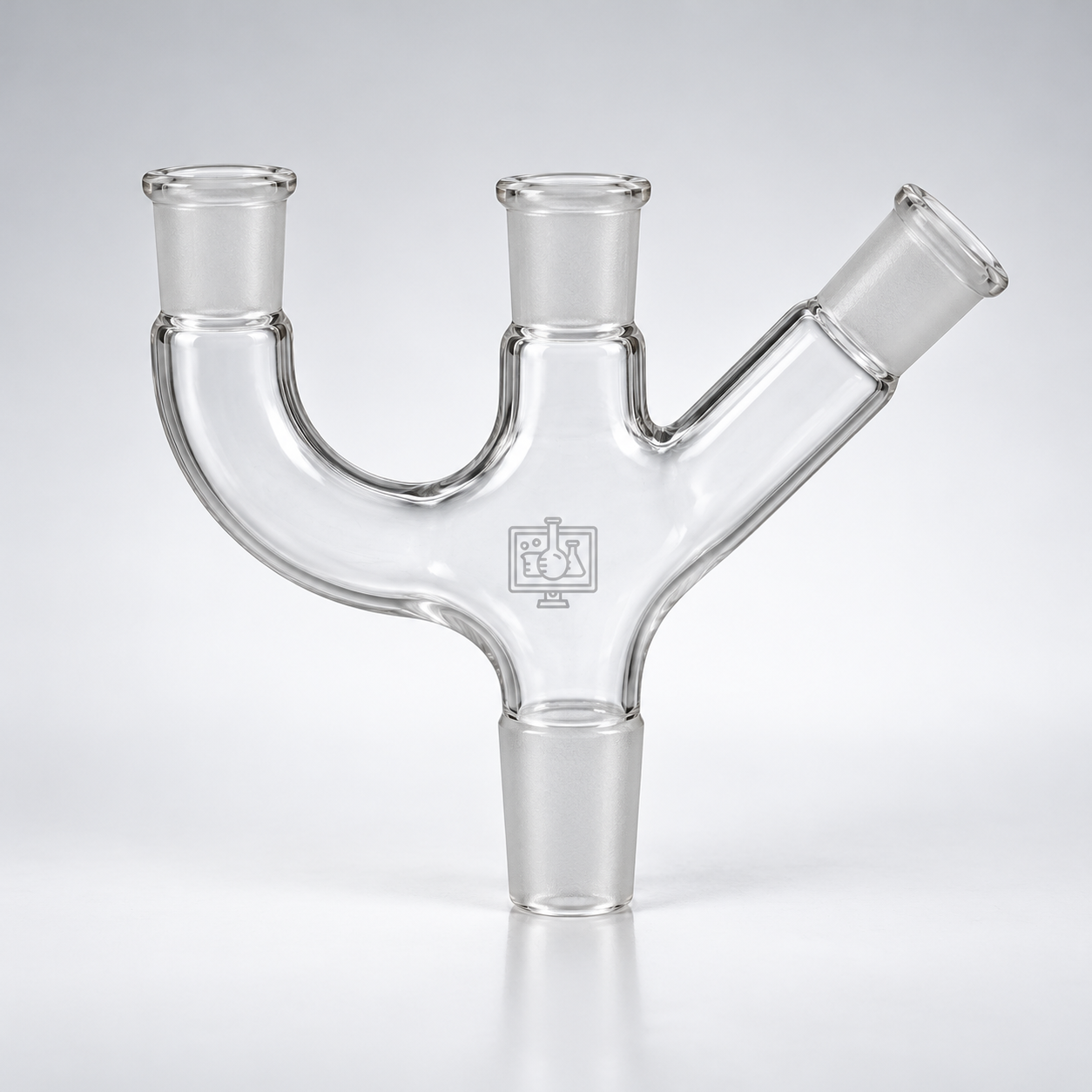 Three Necks, Two Parallel And One At Angle Adapters