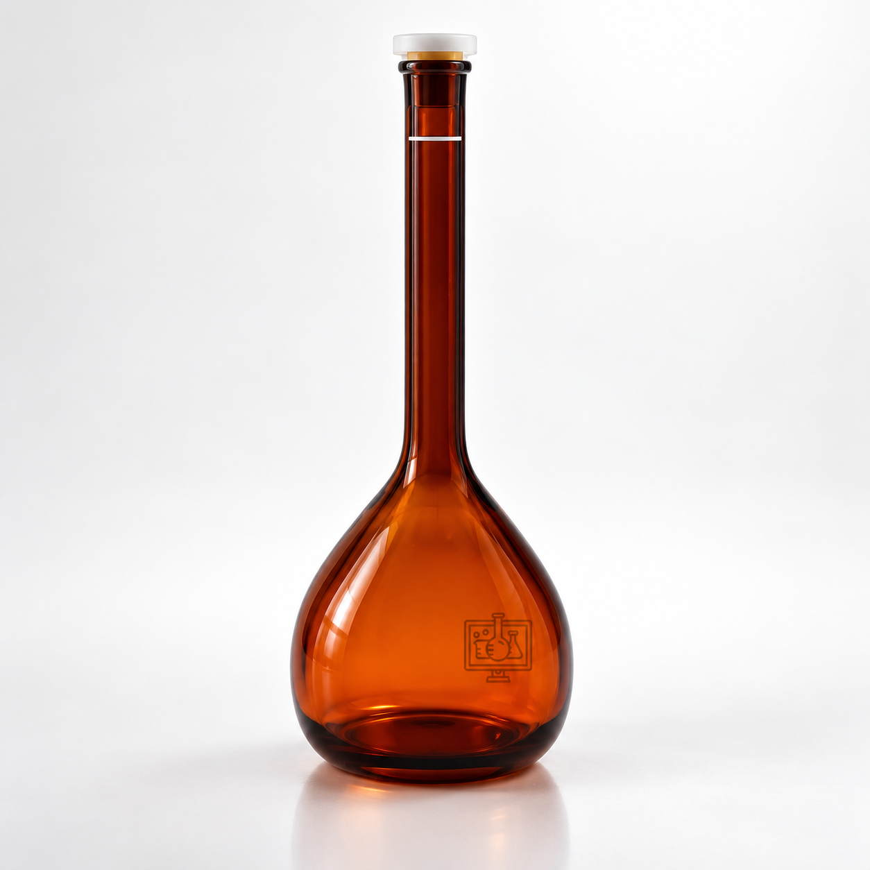 Volumetric Flask, Amber